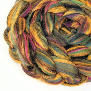 Merino Roving - Combed Top - Spinning Fiber - Custom Blended - Hocus Pocus