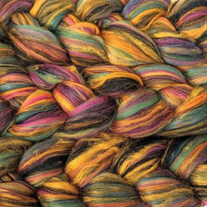 Merino Roving - Combed Top - Spinning Fiber - Custom Blended - Hocus Pocus