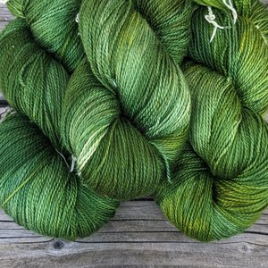 Hand Dyed. Hand Painted Yarn - Mulberry Silk - Fingering Weight Yarn - Turtle Power