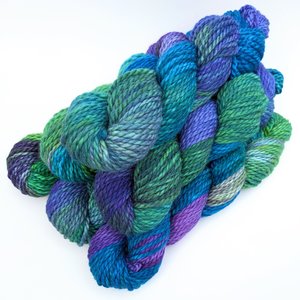 Hand Dyed. Hand Painted Yarn - Baby Alpaca / Merino - Proud As A Peacock
