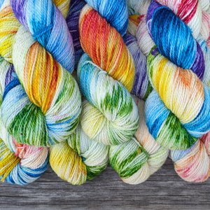 Hand Dyed / Painted Yarn | Fingering Weight | Merino / Nylon / Stellina | Jolly Rancher