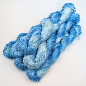 Hand Dyed. Hand Painted Yarn - Bamboo - Fingering Weight Yarn - Sailboat