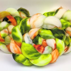 Hand Painted Top / Roving | Superwash 18.5 Micron Merino | Tarzan