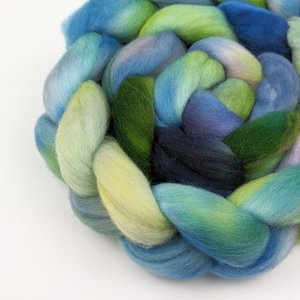 Hand Painted Top / Roving | 20 Micron Merino | Witches Brew