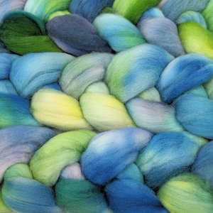 Hand Painted Top / Roving | 20 Micron Merino | Witches Brew