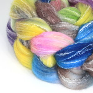 Hand Painted Top / Roving | Polwarth / Bamboo / Nylon | Rapunzel