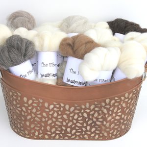 35 Breed Wool Fiber Sampler - Spinners Bundle - Needle Felting Kit