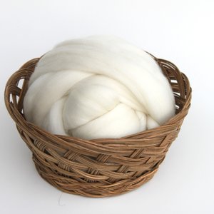 Merino - Undyed Top - Natural Roving - Spinning Fiber
