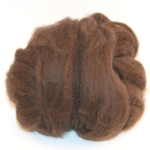 Undyed Top / Roving | Dark Brown Yak