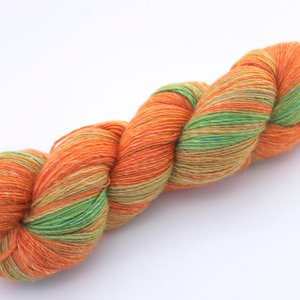 Handspun Hand Dyed Yarn - Fingering / Sock Yarn- Merino / Silk - Wheatfield