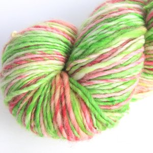 Handspun Yarn | Single Ply | Superwash BFL | Watermelon Ice