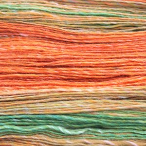 Handspun Hand Dyed Yarn - Fingering / Sock Yarn- Merino / Silk - Wheatfield