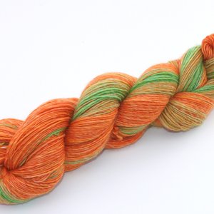 Handspun Hand Dyed Yarn - Fingering / Sock Yarn- Merino / Silk - Wheatfield