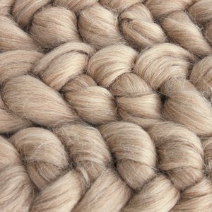 Fawn Baby Alpaca - Undyed Combed Top - Natural Roving - Spinning Fiber