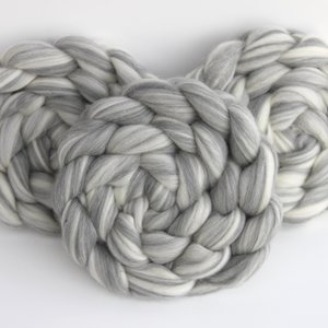 Merino - Natural Roving - Undyed Combed Top - Blended Natural Colours