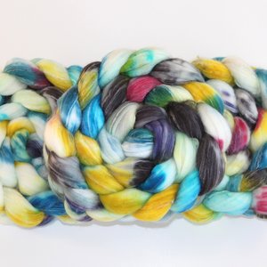 Hand Painted Top / Roving | SW Merino / Bamboo / Nylon | Monkeyin' Around