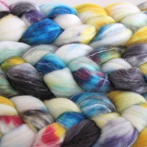 Hand Painted Top / Roving | SW Merino / Bamboo / Nylon | Monkeyin' Around