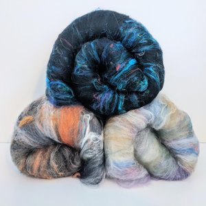 Luxury Mini Batt Set - Spinning Fiber -  Mystery Wool Batts