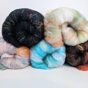 Luxury Mini Batt Set - Spinning Fiber -  Mystery Wool Batts