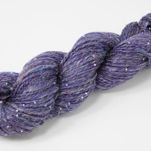 Handspun Beaded Yarn | Merino / Muga Silk / Flax | Galaxy