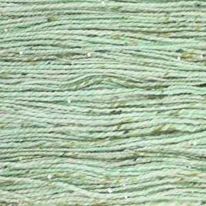 Handspun Beaded Yarn | Merino / Silk / Tweed | Pistachio Ice