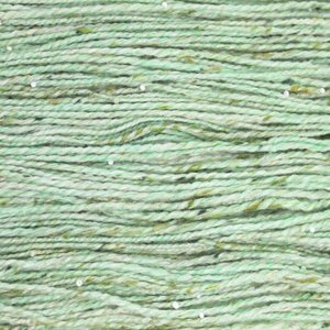 Handspun Beaded Yarn | Merino / Silk / Tweed | Pistachio Ice