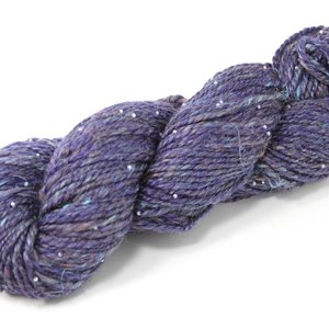 Handspun Beaded Yarn | Merino / Muga Silk / Flax | Galaxy