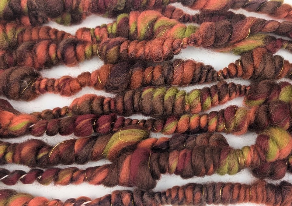 Handspun Art Yarn | Beehive Yarn | Coil Yarn