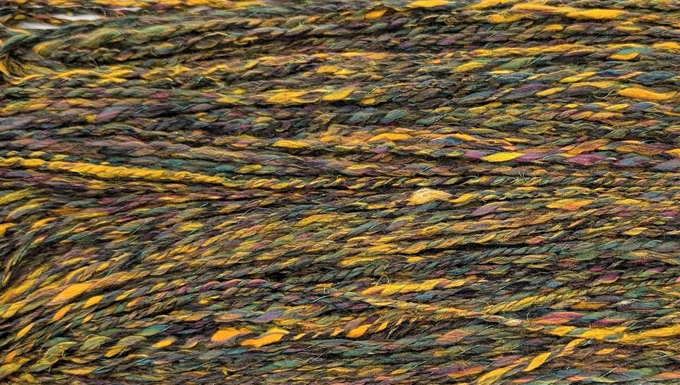 Handspun Thick and Thin Yarn | Merino / Bamboo / Silk | Hocus Pocus