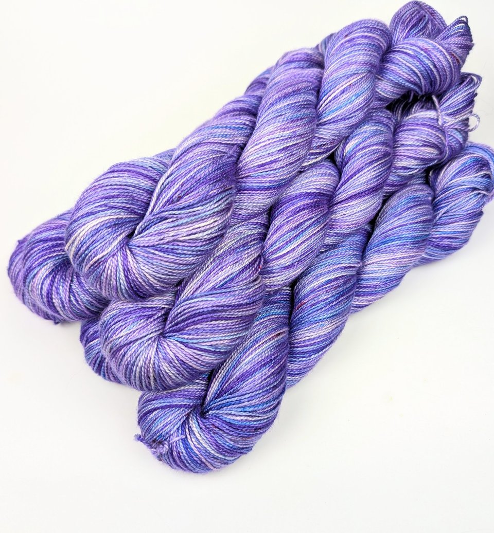 Hand Dyed. Hand Painted Yarn - Mulberry Silk - Fingering Weight Yarn - Dreamscape
