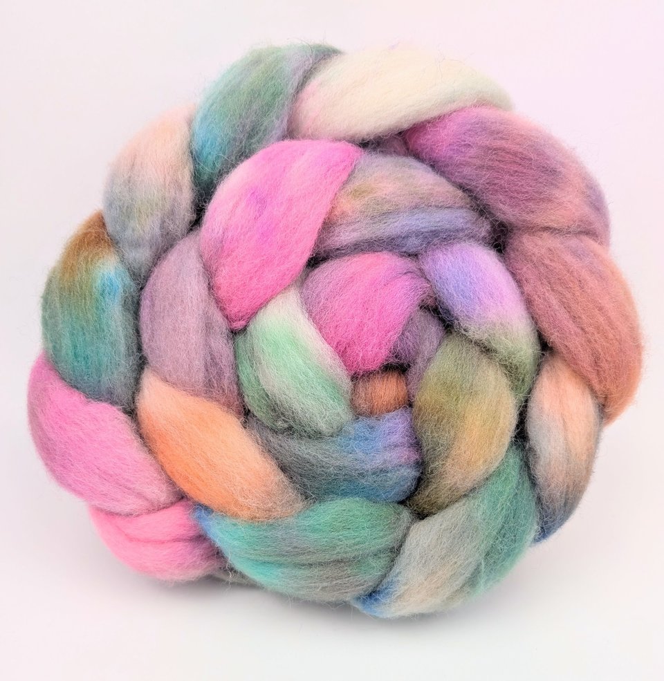 Hand Painted Top / Roving | Advent Day 11 | Cheviot | Fairy Glen