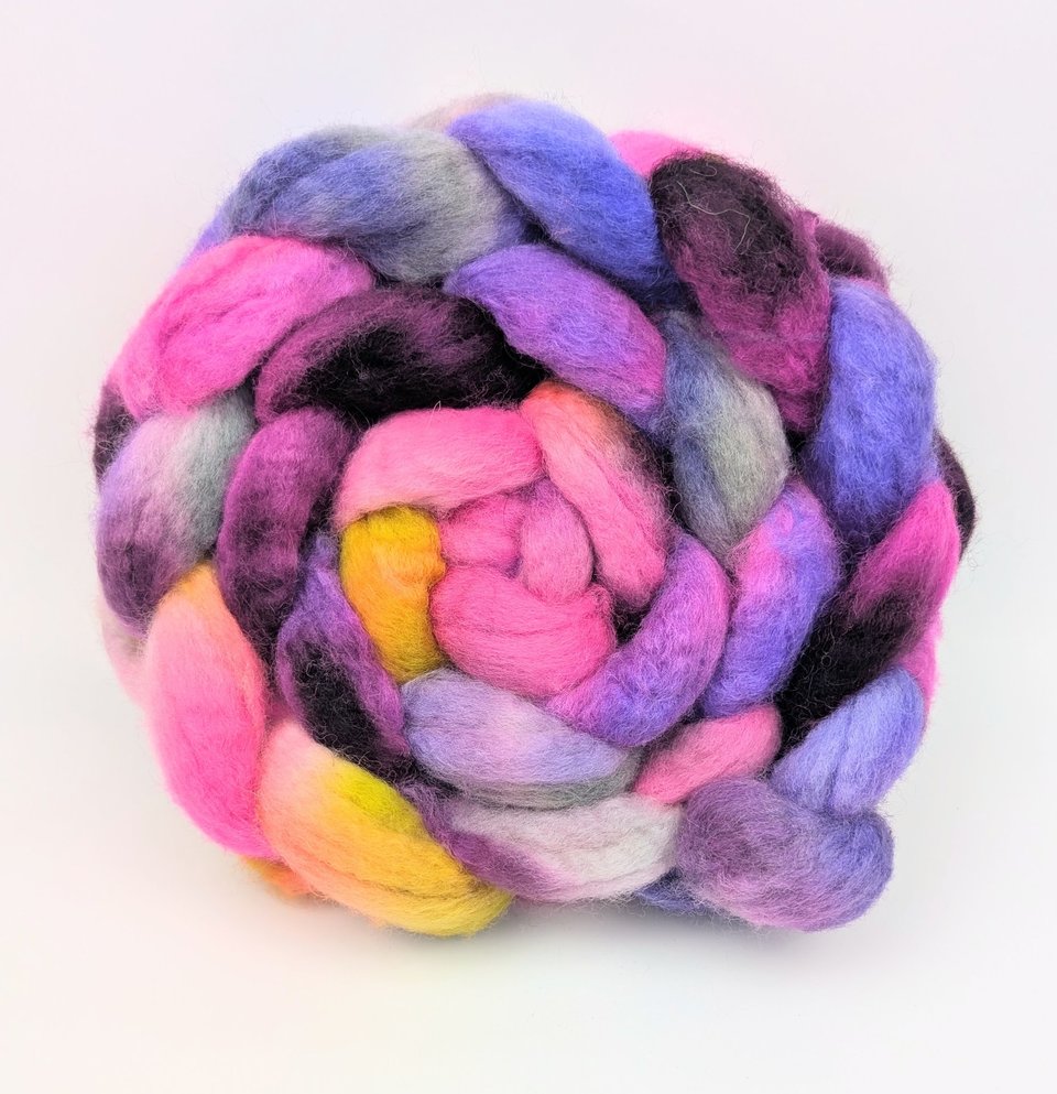 Hand Painted Top / Roving | Advent Day 13 | BFL | Disco Party