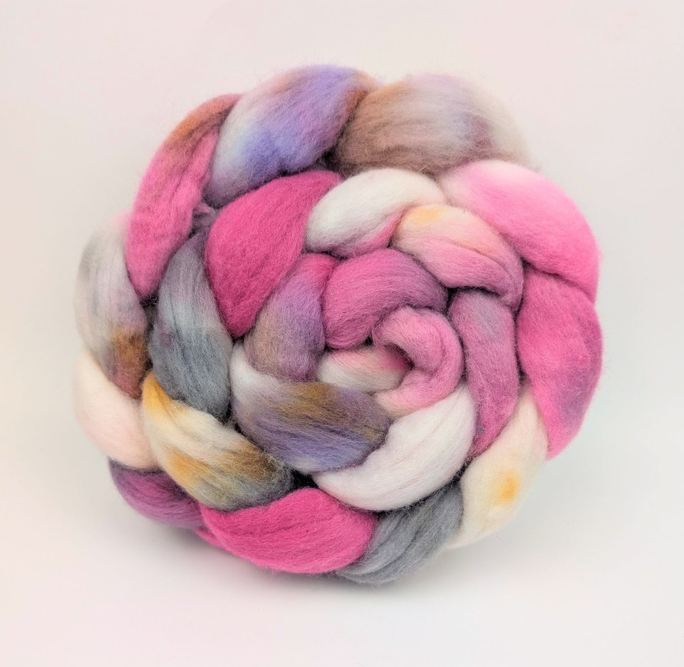Hand Painted Top / Roving | Advent Day 2 | Polwarth | Sorcerer