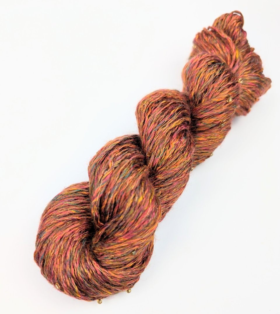 Handspun Beaded Yarn | Bamboo