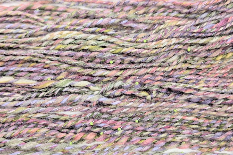 Handspun Beaded Yarn | Mixed Fibers