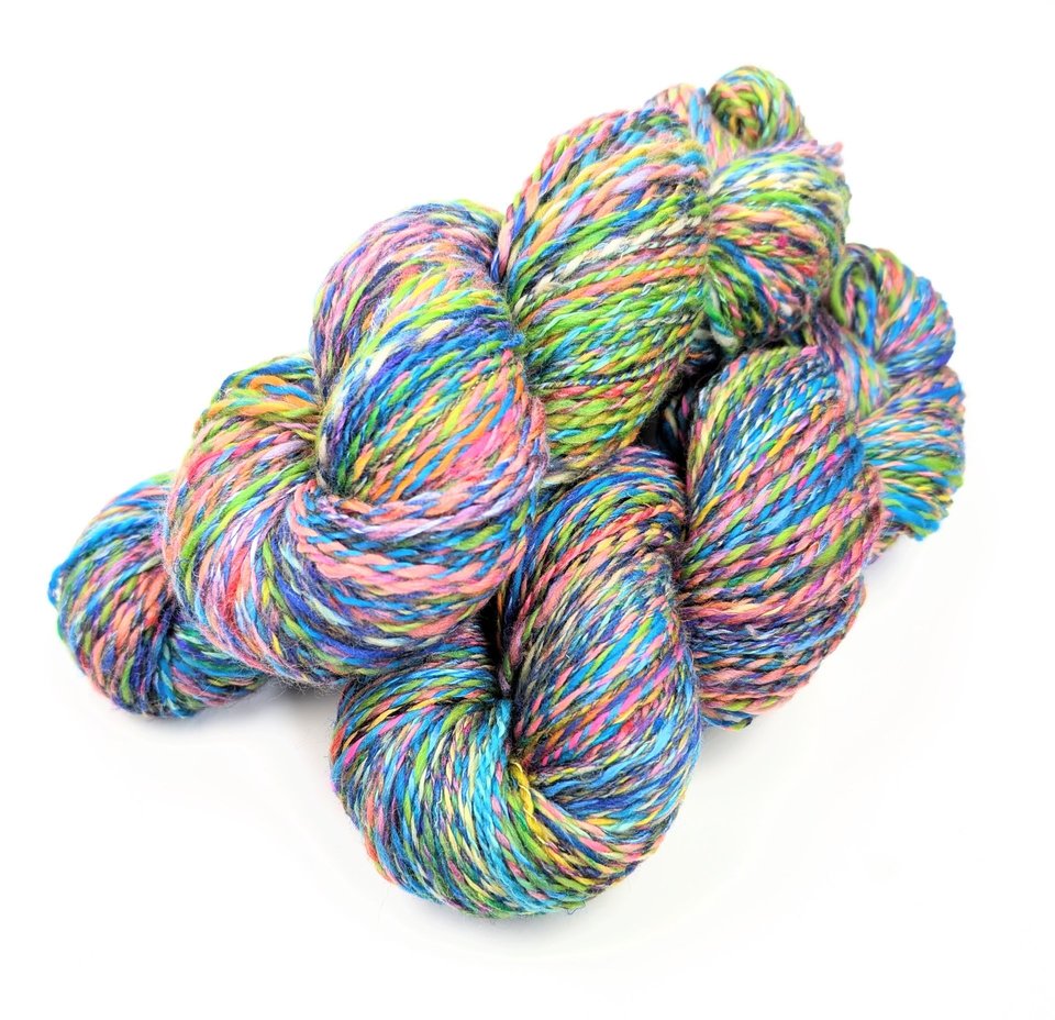 Handspun Yarn | Mixed Luxury Fibers | 2-Ply Yarn