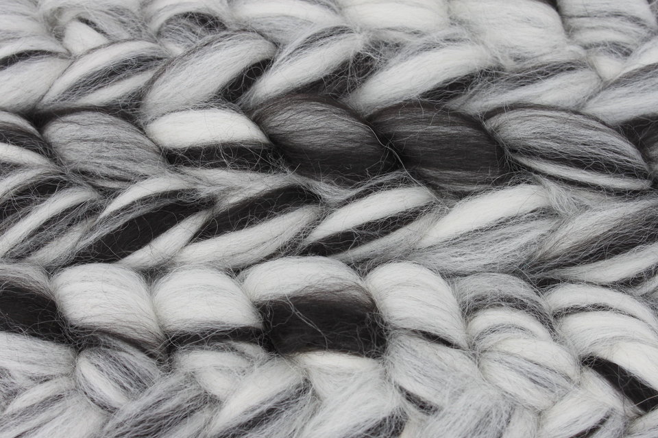 Blended Baby Alpaca - Undyed Combed Top - Natural Roving - Spinning Fiber