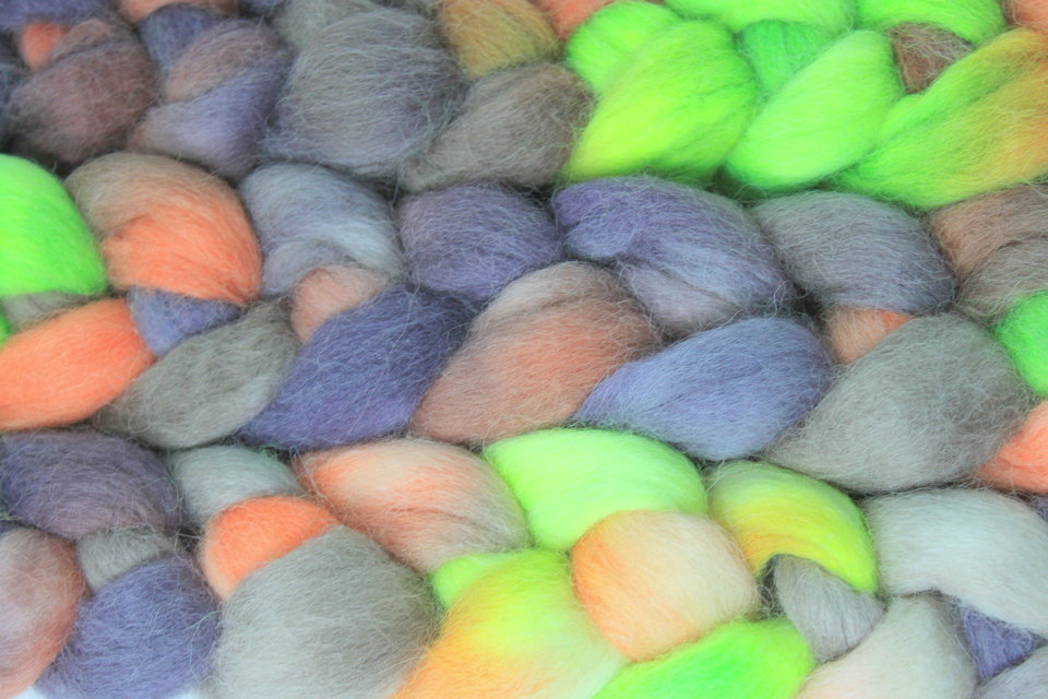 Hand Painted Top / Roving | Baby Alpaca | Fresh Start