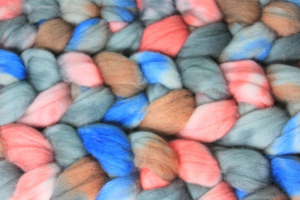 Hand Painted Top / Roving | Polwarth | Hidden Gems