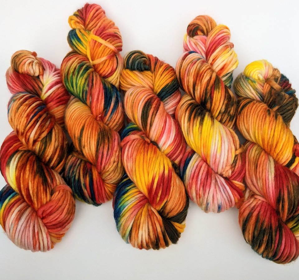 Hand Dyed Yarn | Superwash Merino / Cashmere / Nylon | Fire and Brimstone