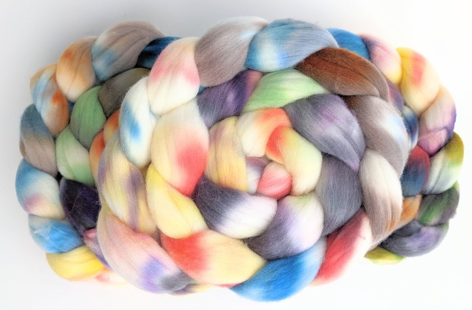 Hand Painted Top / Roving | Rambouillet | Surf's Up 