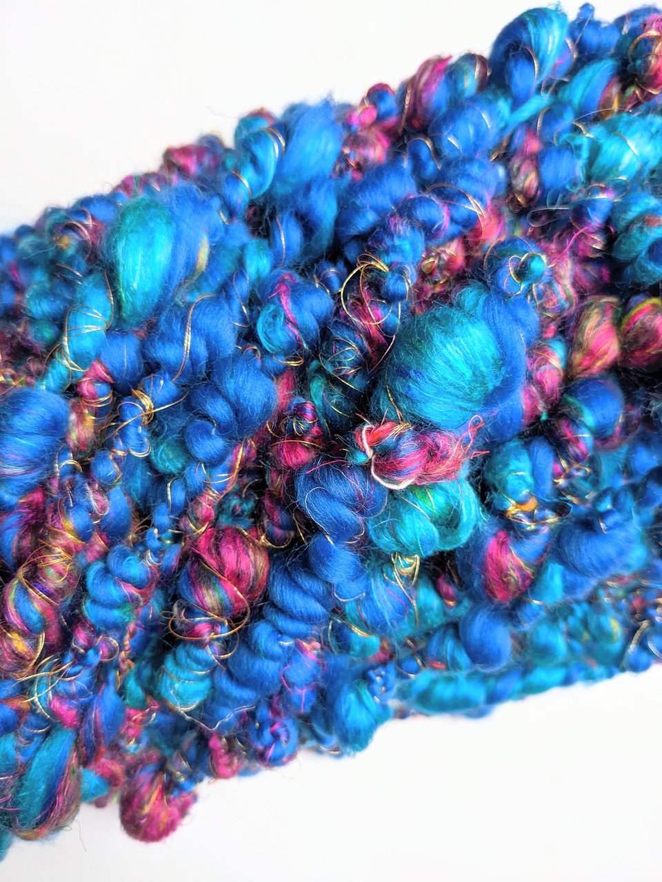 Handspun Art Yarn | Merino / Silk / Sari Silk | Coil Yarn
