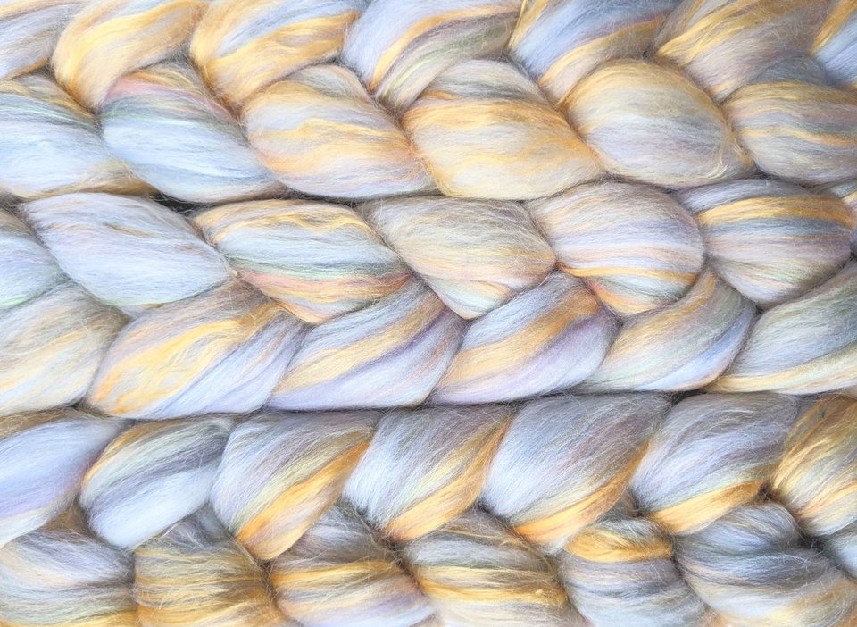 Merino Roving / Combed Top - Spinning Fiber - Custom Blended - Apollo