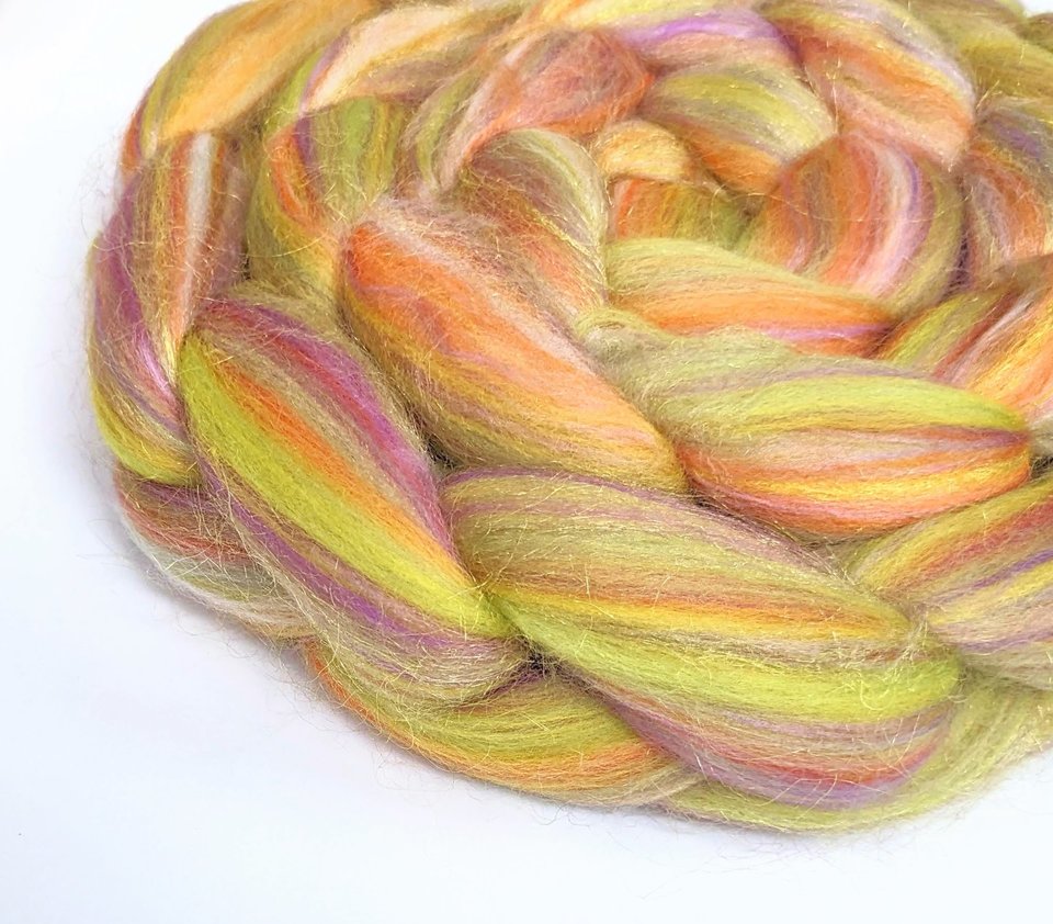 Merino Roving / Combed Top - Spinning Fiber - Custom Blended - Gelato