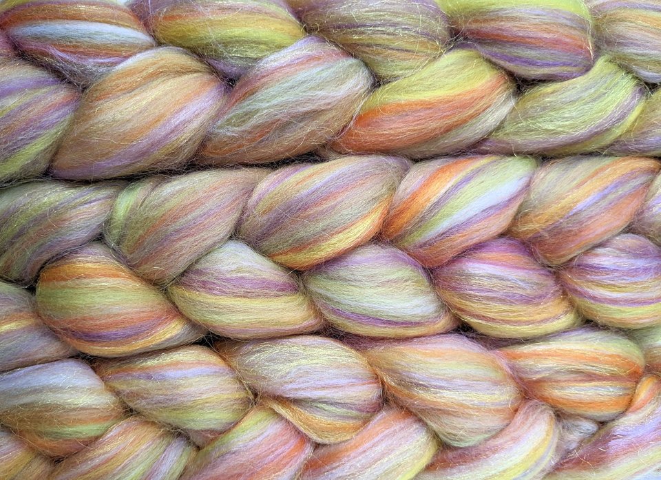 Merino Roving / Combed Top - Spinning Fiber - Custom Blended - Gelato