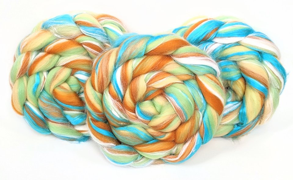 Blended Roving / Combed Top | Merino / Silk | Kokomo