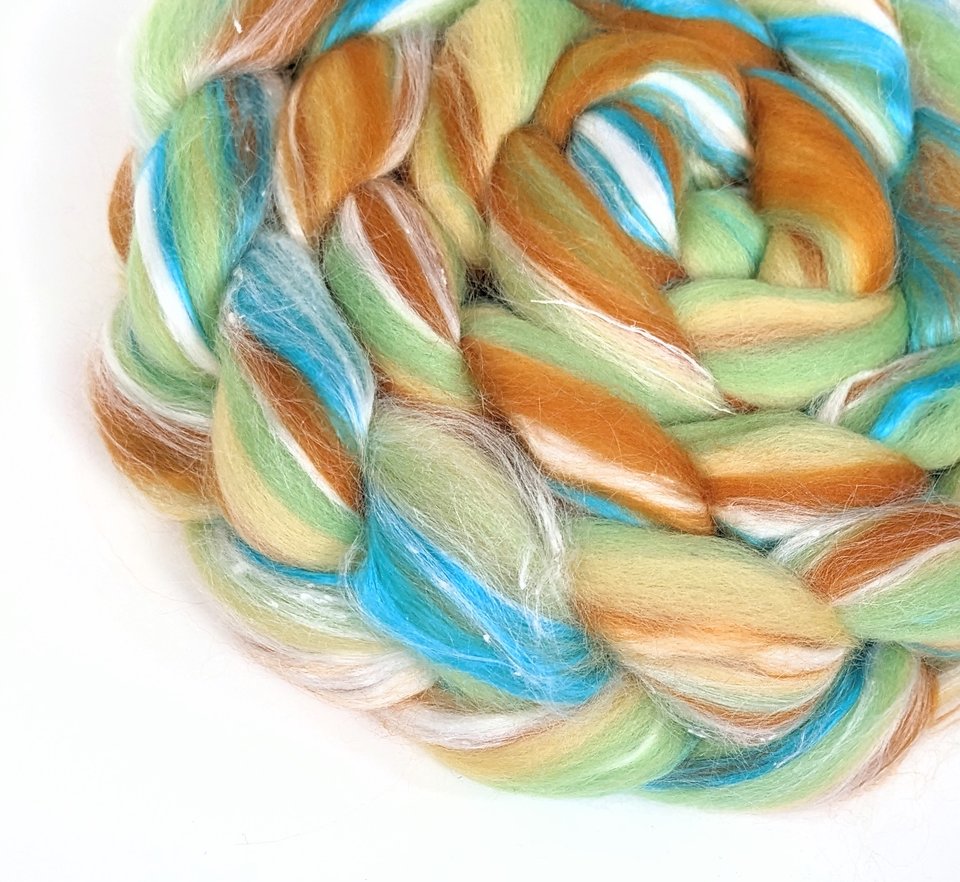 Blended Roving / Combed Top | Merino / Silk | Kokomo