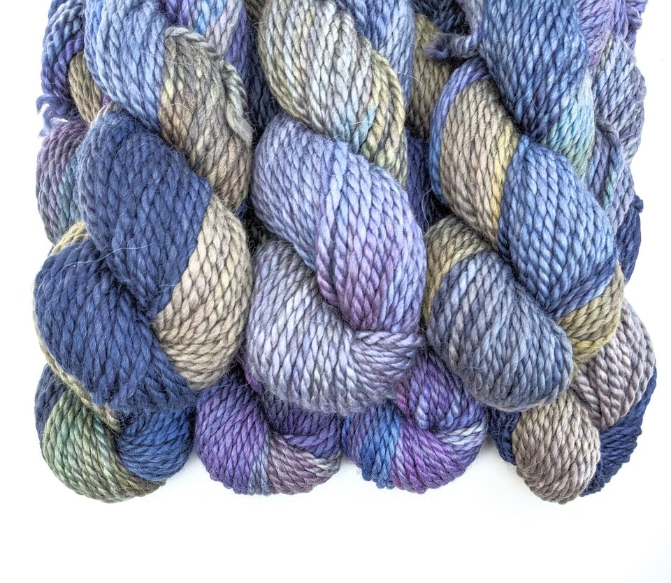 Hand Dyed. Hand Painted Yarn - Baby Alpaca / Merino - Titanium