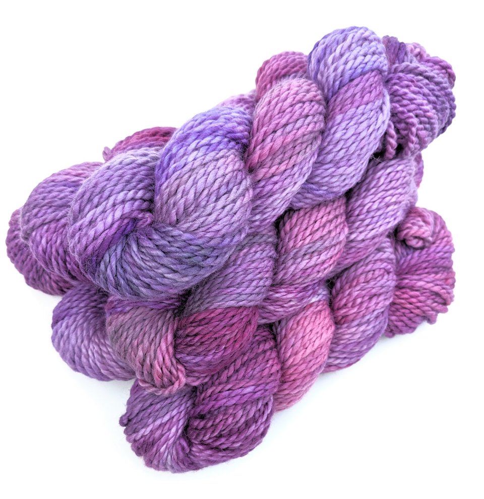 Hand Dyed. Hand Painted Yarn - Baby Alpaca / Merino - Lavender Fields