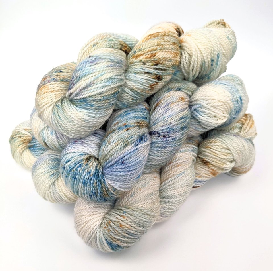 Hand Dyed / Painted Yarn | Fingering Weight |  SW Merino / Silk / Cashmere | Daybreak